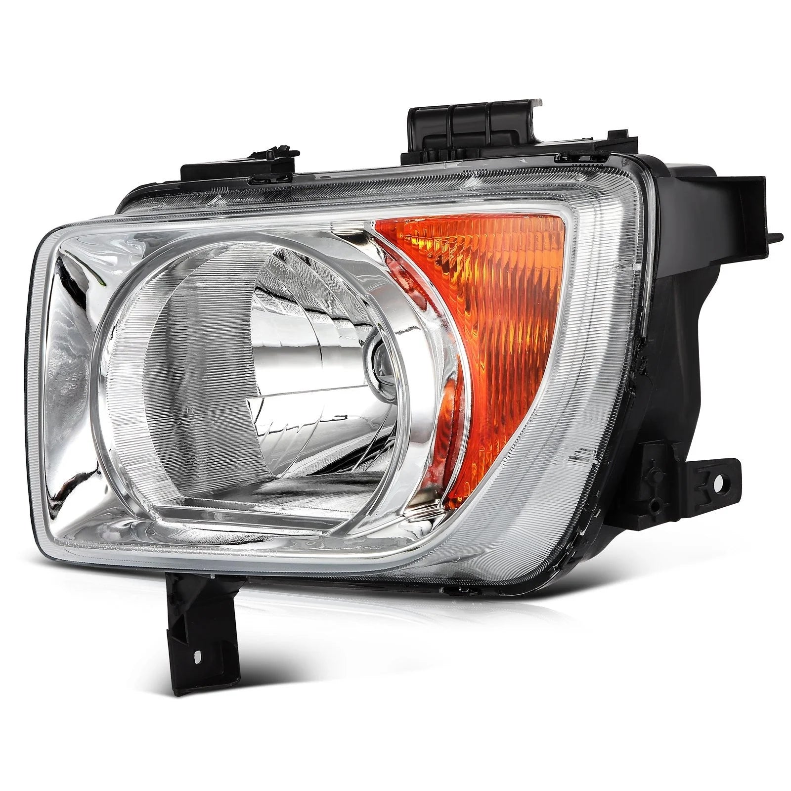 Pair Halogen Headlights Assembly For 2003-2008 Honda Element 2.4L Chrome Amber KOEEP [8]