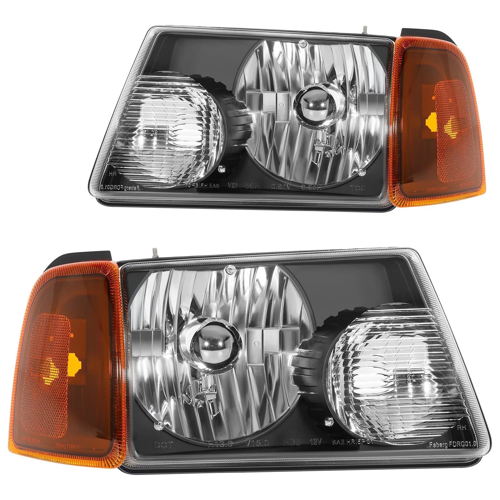 Pair Headlights Assembly For 2001-2011 Ford Ranger Headlamp Assembly Reflector KOEEP [5]