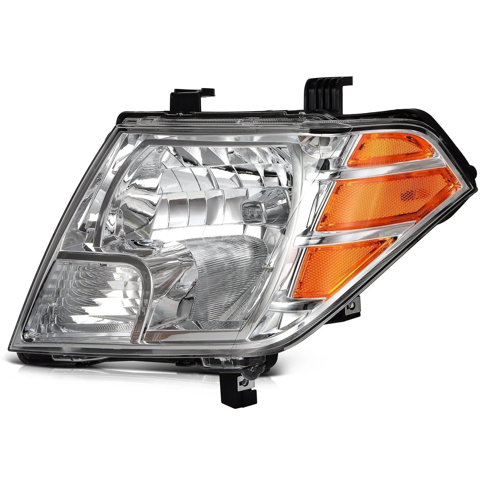 Pair Headlights Assembly For 2009-2019 Nissan For Frontier Truck Chrome Amber 6B93BC-57 [10]