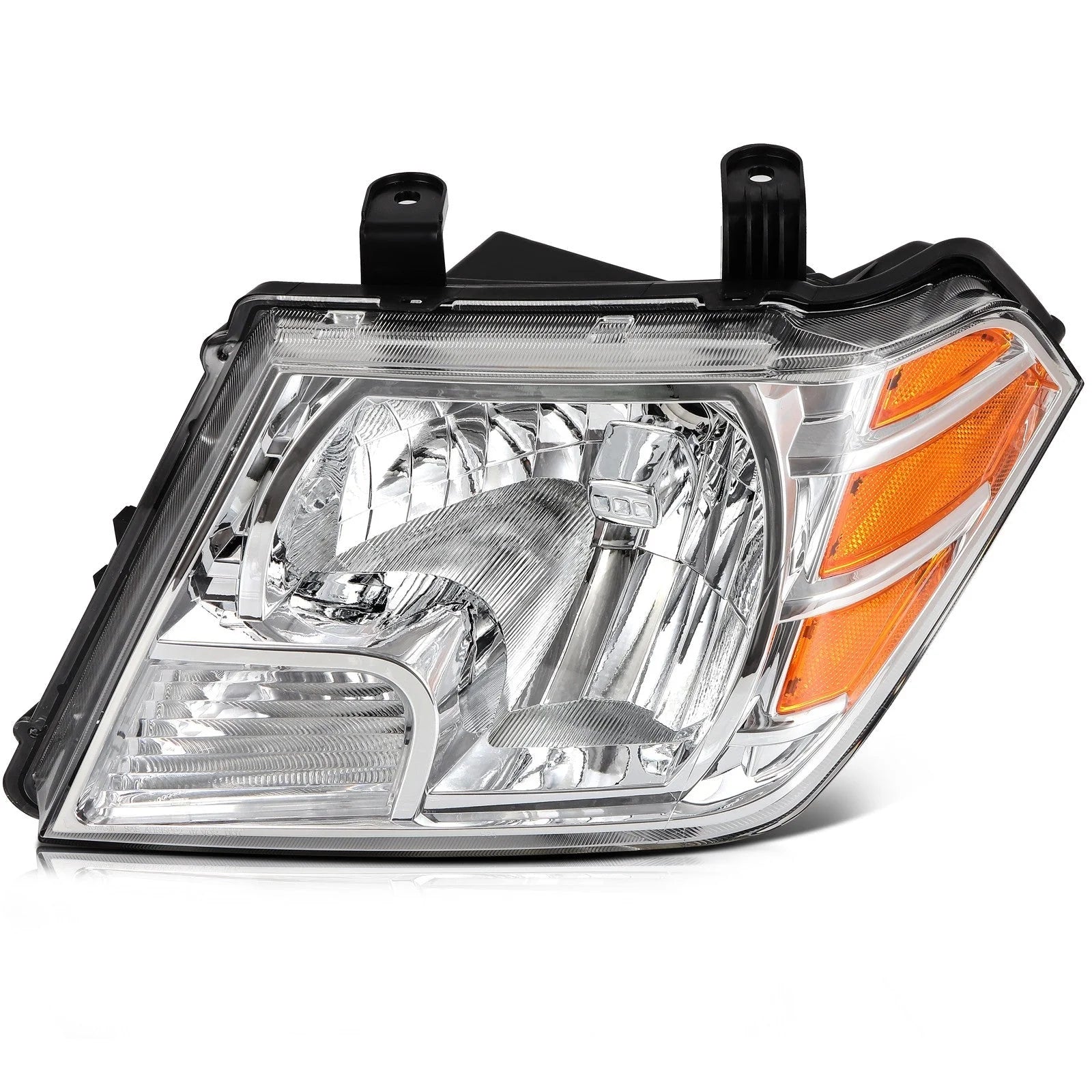 Pair Headlights Assembly For 2009-2019 Nissan For Frontier Truck Chrome Amber 6B93BC-57 [8]