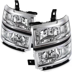 Pair Headlights Assembly For 2014-2015 Chevrolet Silverado 1500 4.3L 5.3L Chrome 6B93BC-57 [2]