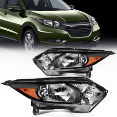 Pair Headlights Assembly For 2016-2018 Honda HR-V Headlamps Assembly Replacement 6B93BC-57 [1]