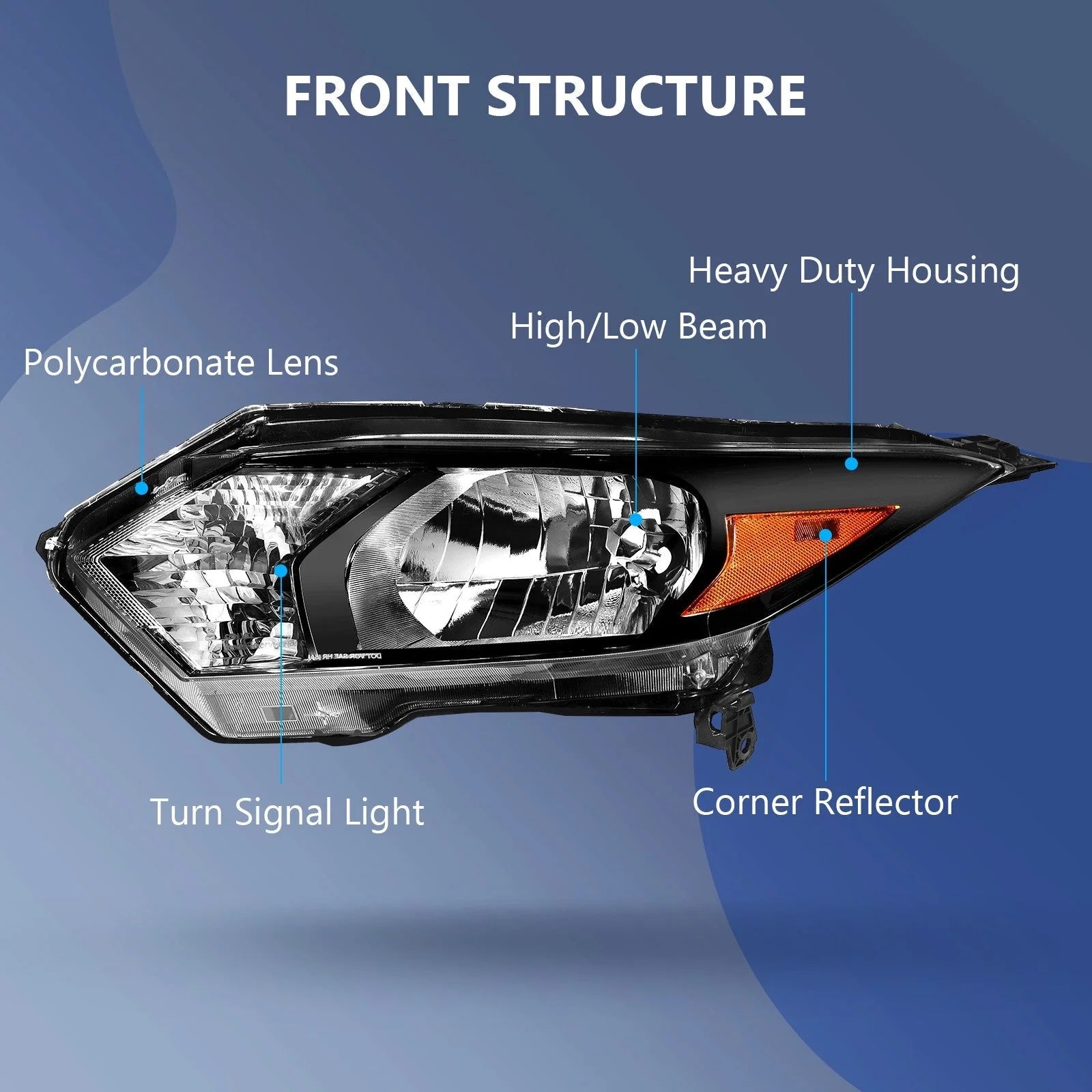Pair Headlights Assembly For 2016-2018 Honda HR-V Headlamps Assembly Replacement 6B93BC-57 [5]
