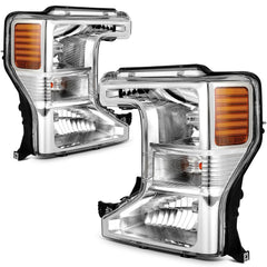 Pair Headlights For 2020-2022 Ford F-250 F-350 Super Duty 6.2L 6.3L 7.3L Chrome 6B93BC-57 [1]