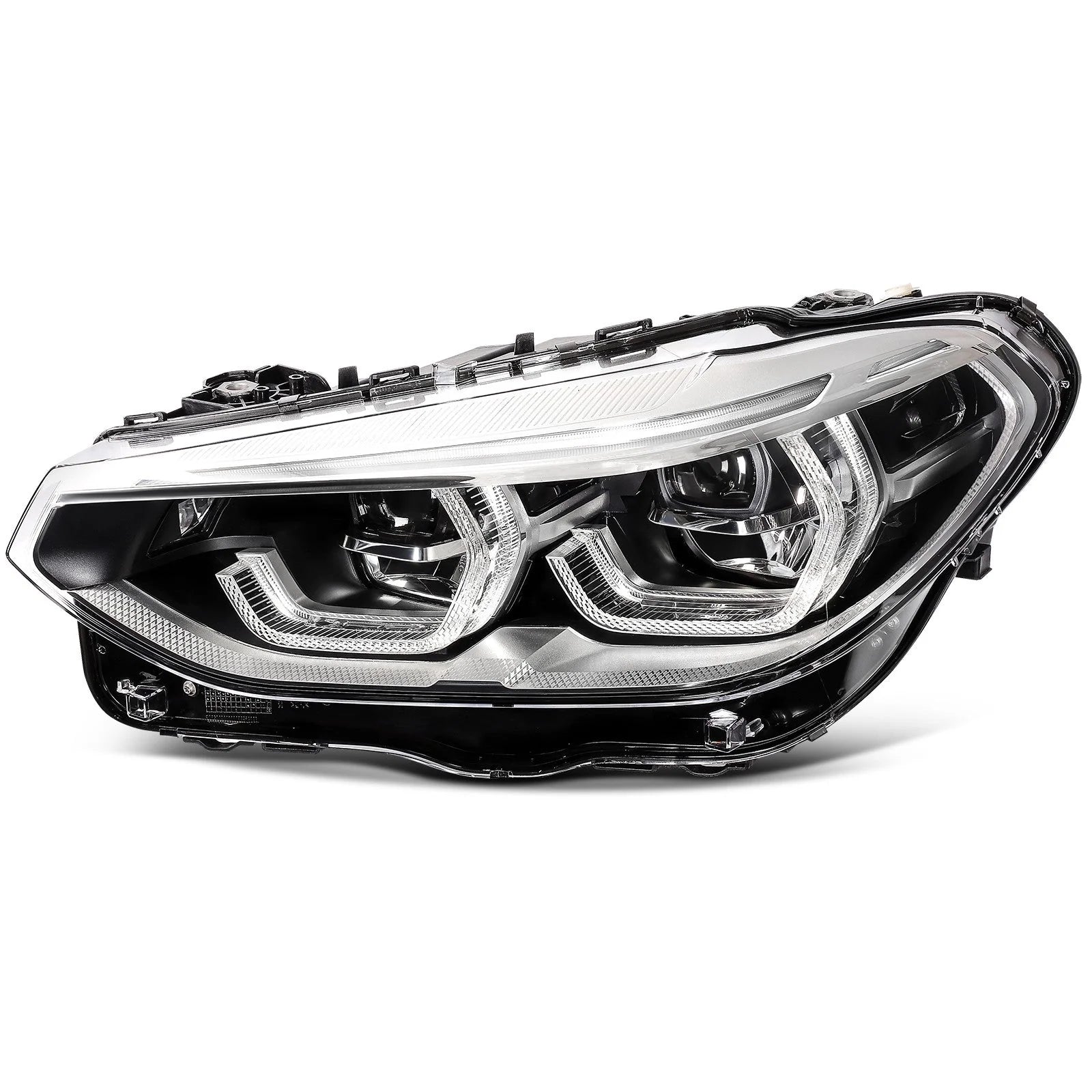 Pair Kit Full LED Headlights Assembly For 2018-2021 BMW X3 X4 2.0L 3.0L Black 6B93BC-57 [2]