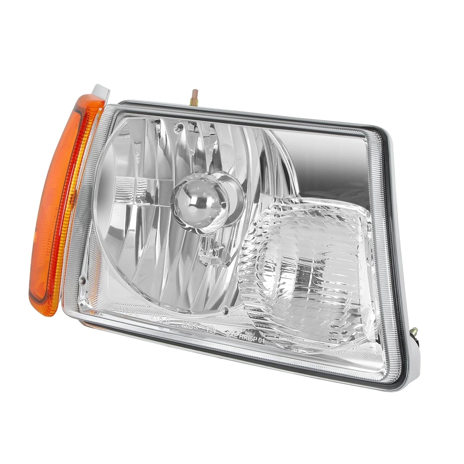 Pair Kit Halogen Headlights Assembly For 2001-2011 Ford Ranger Chrome Amber 6B93BC-57 [6]