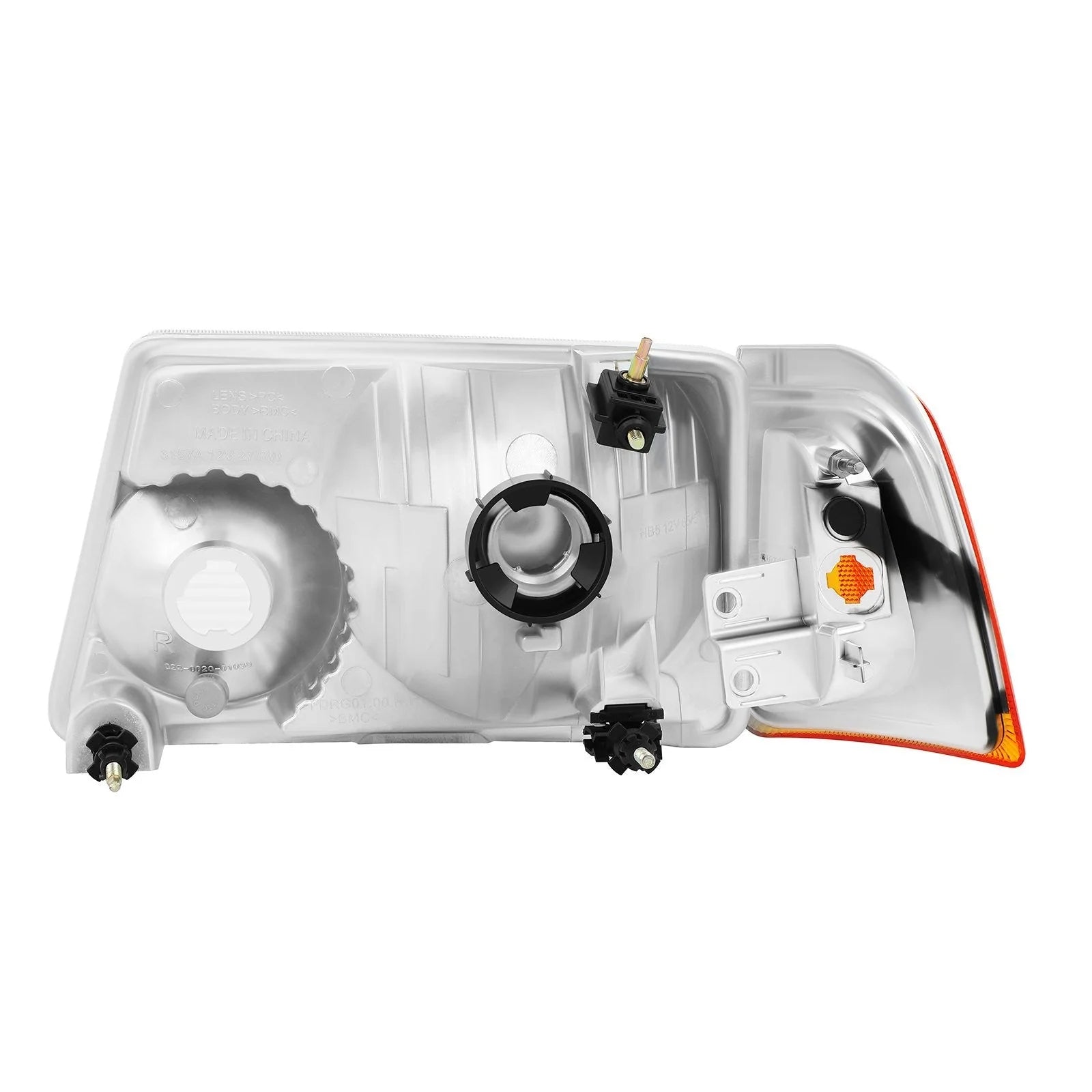 Pair Kit Halogen Headlights Assembly For 2001-2011 Ford Ranger Chrome Amber 6B93BC-57 [7]