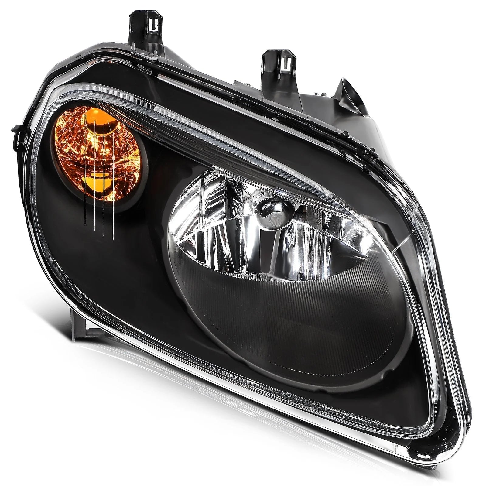 Pair Kit Halogen Headlights Assembly For 2006-2011 Chevrolet HHR Black Amber KOEEP [10]