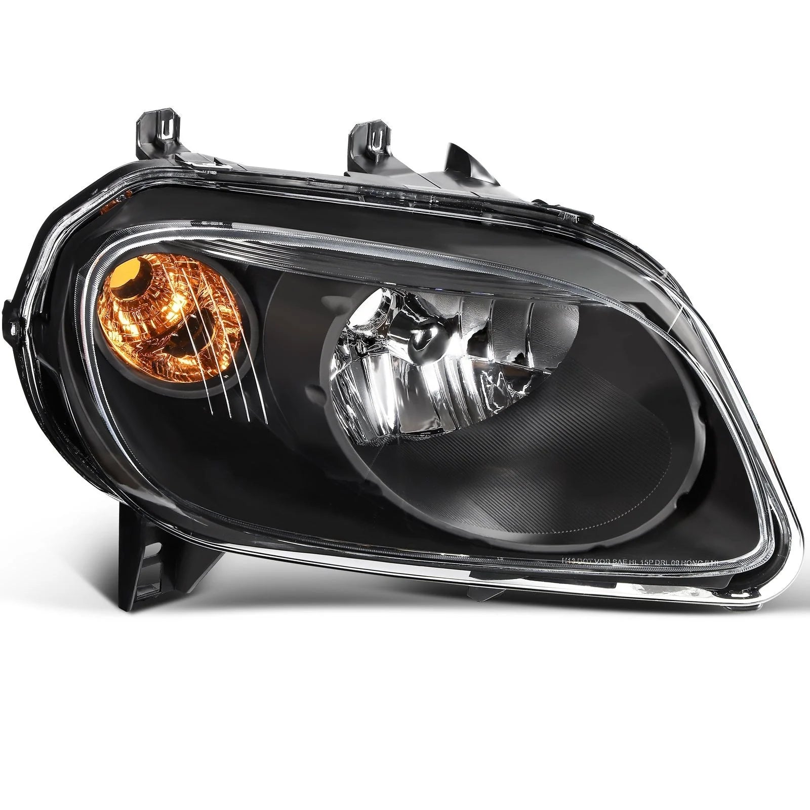 Pair Kit Halogen Headlights Assembly For 2006-2011 Chevrolet HHR Black Amber KOEEP [7]
