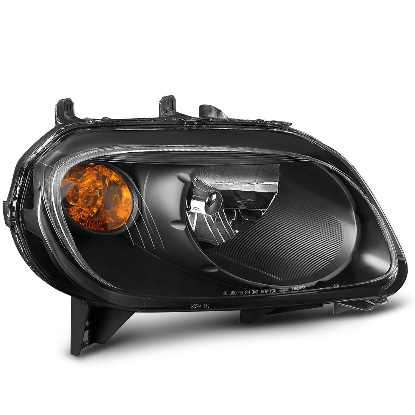 Pair Kit Halogen Headlights Assembly For 2006-2011 Chevrolet HHR Black Amber KOEEP [9]