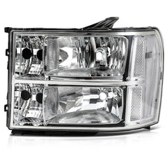 Pair Kit Headlights Assembly For 2007-2014 GMC Sierra 1500 2500HD 3500HD Chrome 6B93BC-57 [4]