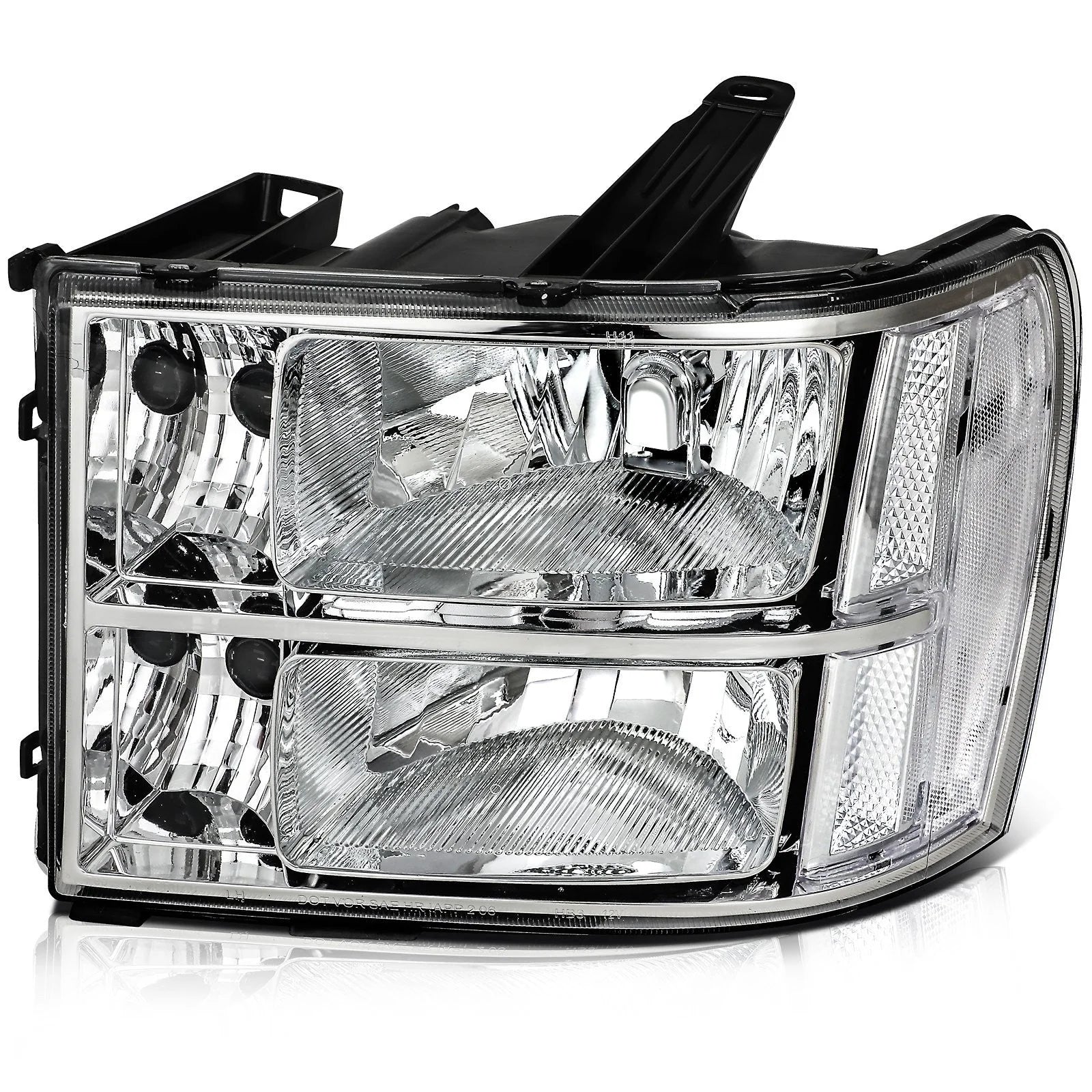 Pair Kit Headlights Assembly For 2007-2014 GMC Sierra 1500 2500HD 3500HD Chrome 6B93BC-57 [5]