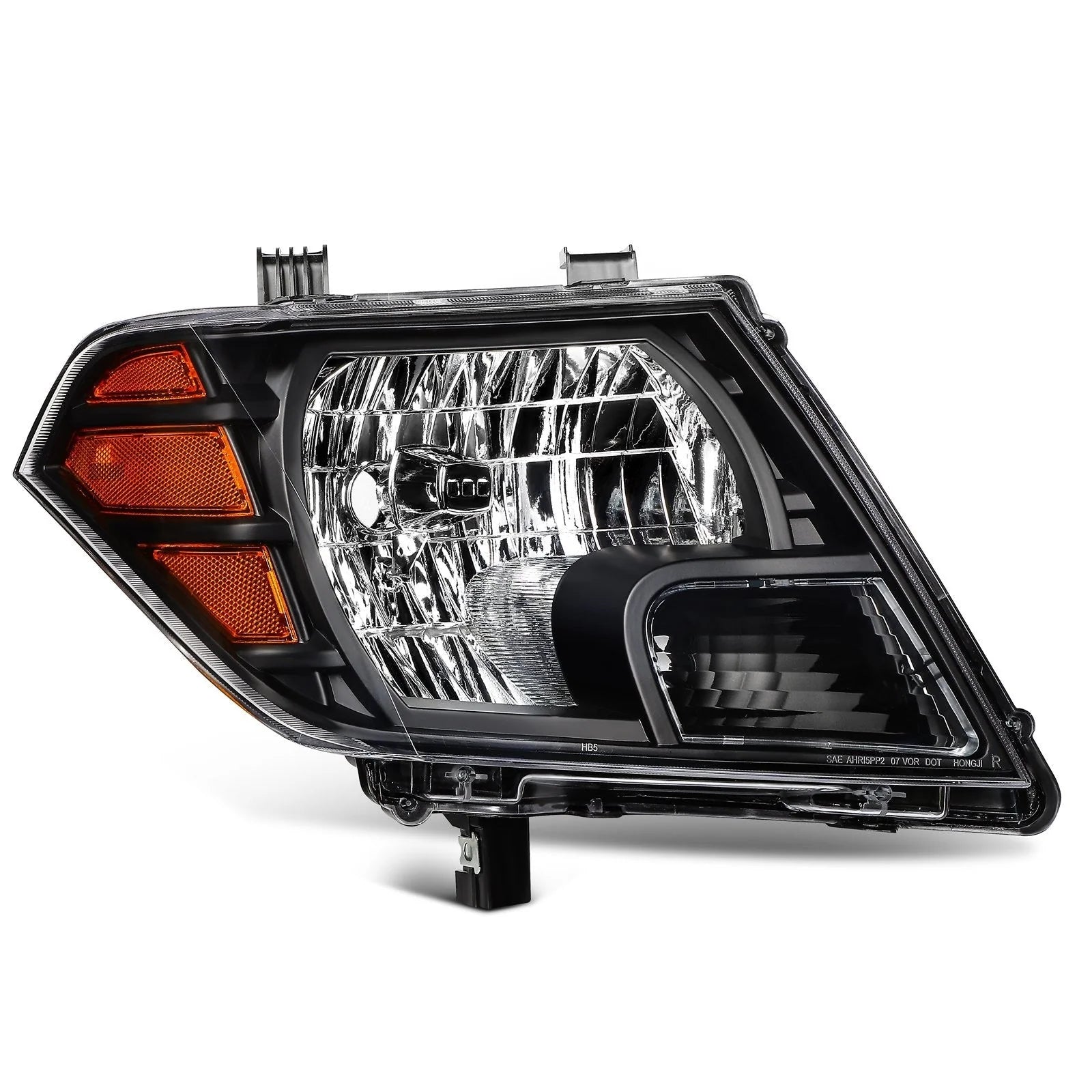 Pair Kit Headlights Assembly For 2009-2021 Nissan For Frontier Truck Black Amber KOEEP [5]