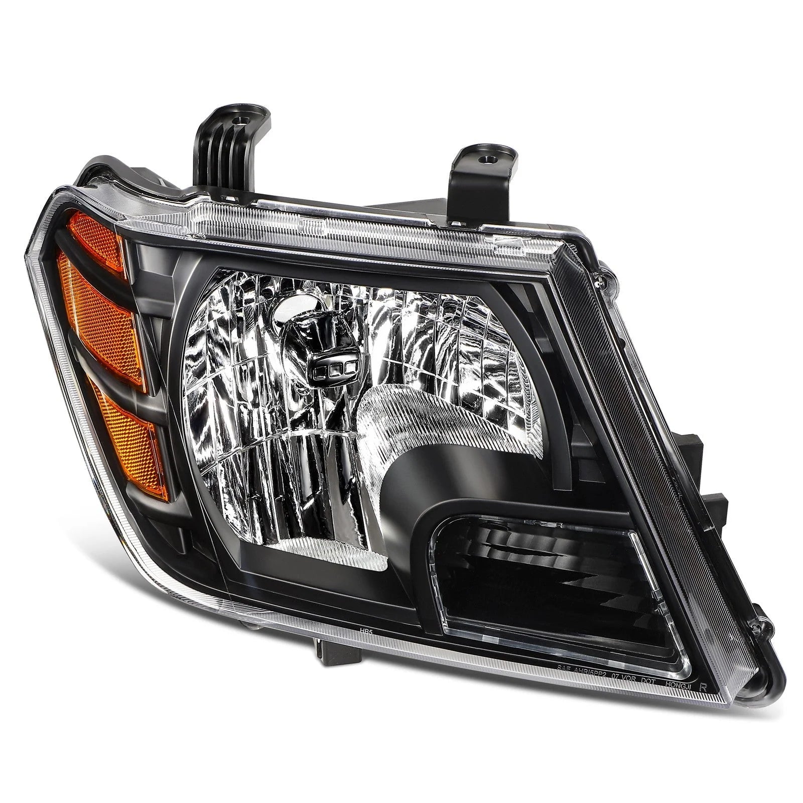 Pair Kit Headlights Assembly For 2009-2021 Nissan For Frontier Truck Black Amber KOEEP [7]