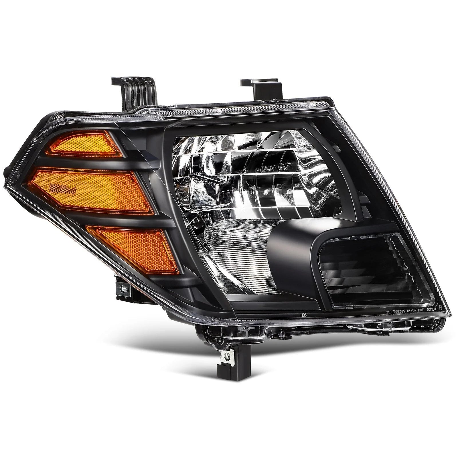 Pair Kit Headlights Assembly For 2009-2021 Nissan For Frontier Truck Black Amber KOEEP [8]