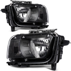 Pair Kit Headlights Assembly For 2010-2013 Chevrolet Camaro 3.6L 6.2L Black KOEEP [1]