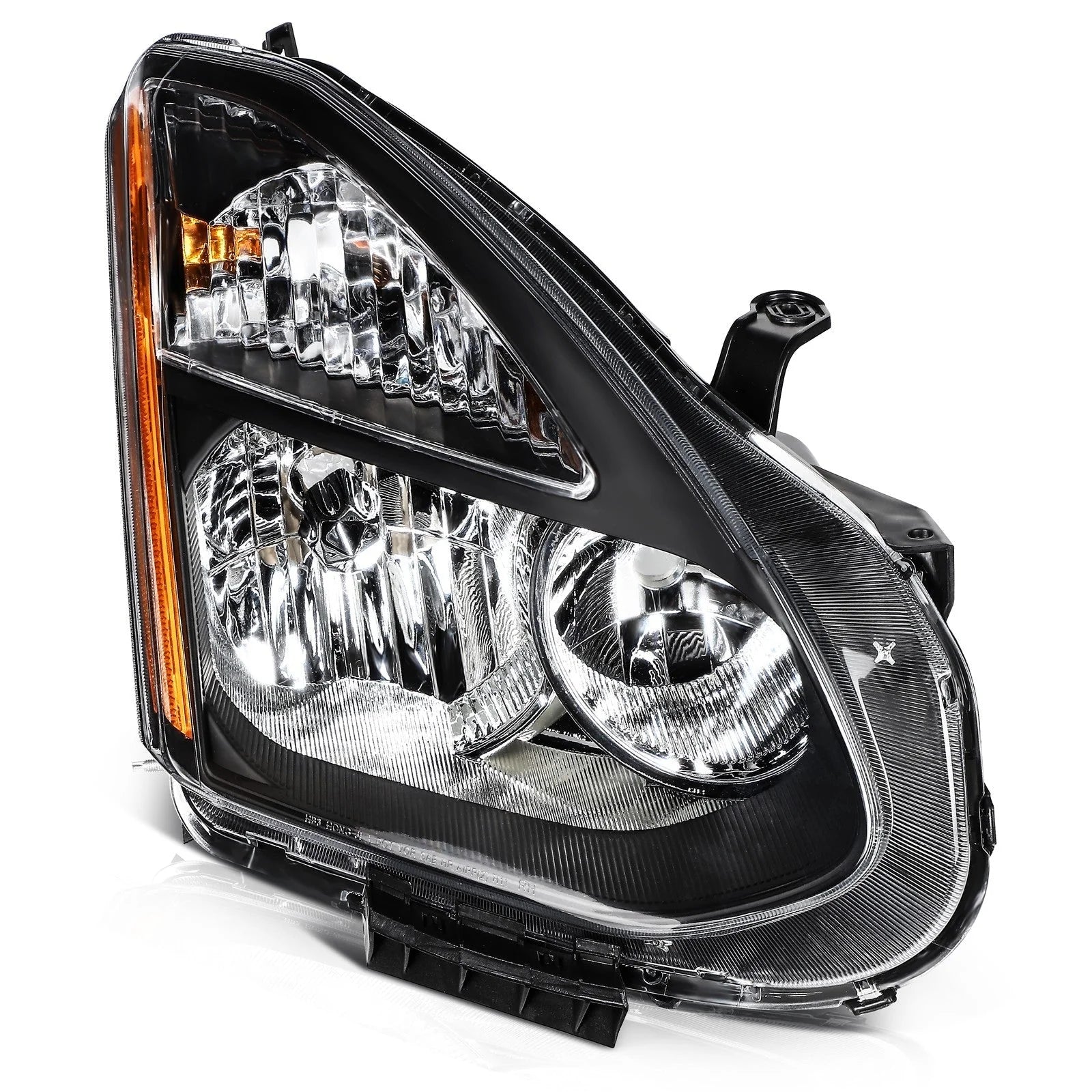 Pair Kit Headlights Assembly For 2012-2015 Nissan For Rogue 2.5L Black Amber KOEEP [10]