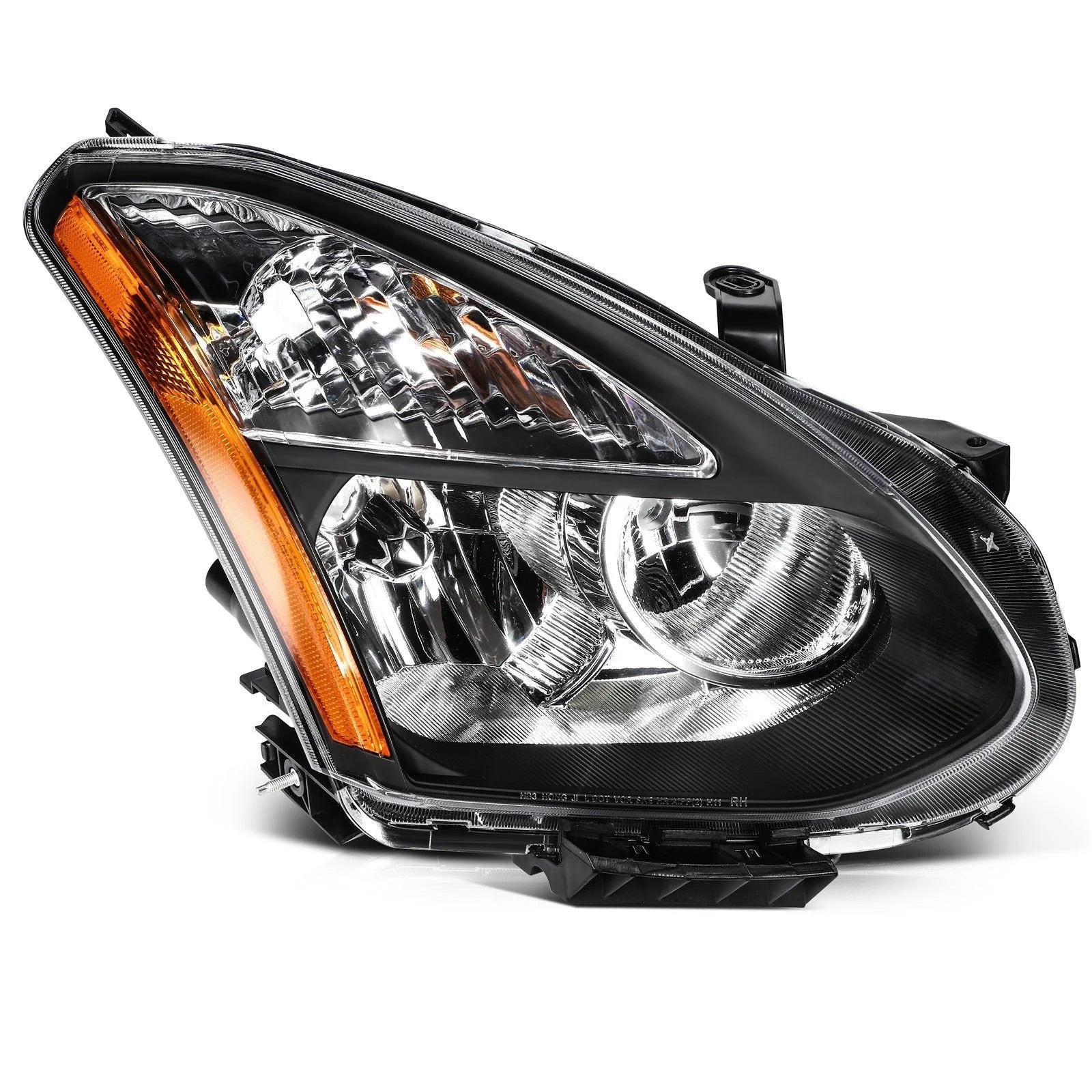 Pair Kit Headlights Assembly For 2012-2015 Nissan For Rogue 2.5L Black Amber KOEEP [7]