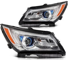 Pair Kit Headlights Assembly For 2014-2016 Buick LaCrosse 2.4L 3.6L Chrome Amber 6B93BC-57 [1]