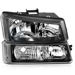 Pair Kit Headlights For 2003-2007 Chevy Silverado Avalanche 1500 2500 3500 Black 6B93BC-57 [4]