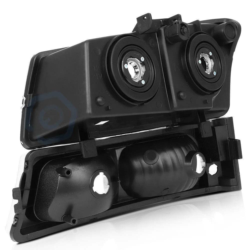 Pair Kit Headlights For 2003-2007 Chevy Silverado Avalanche 1500 2500 3500 Black 6B93BC-57 [8]