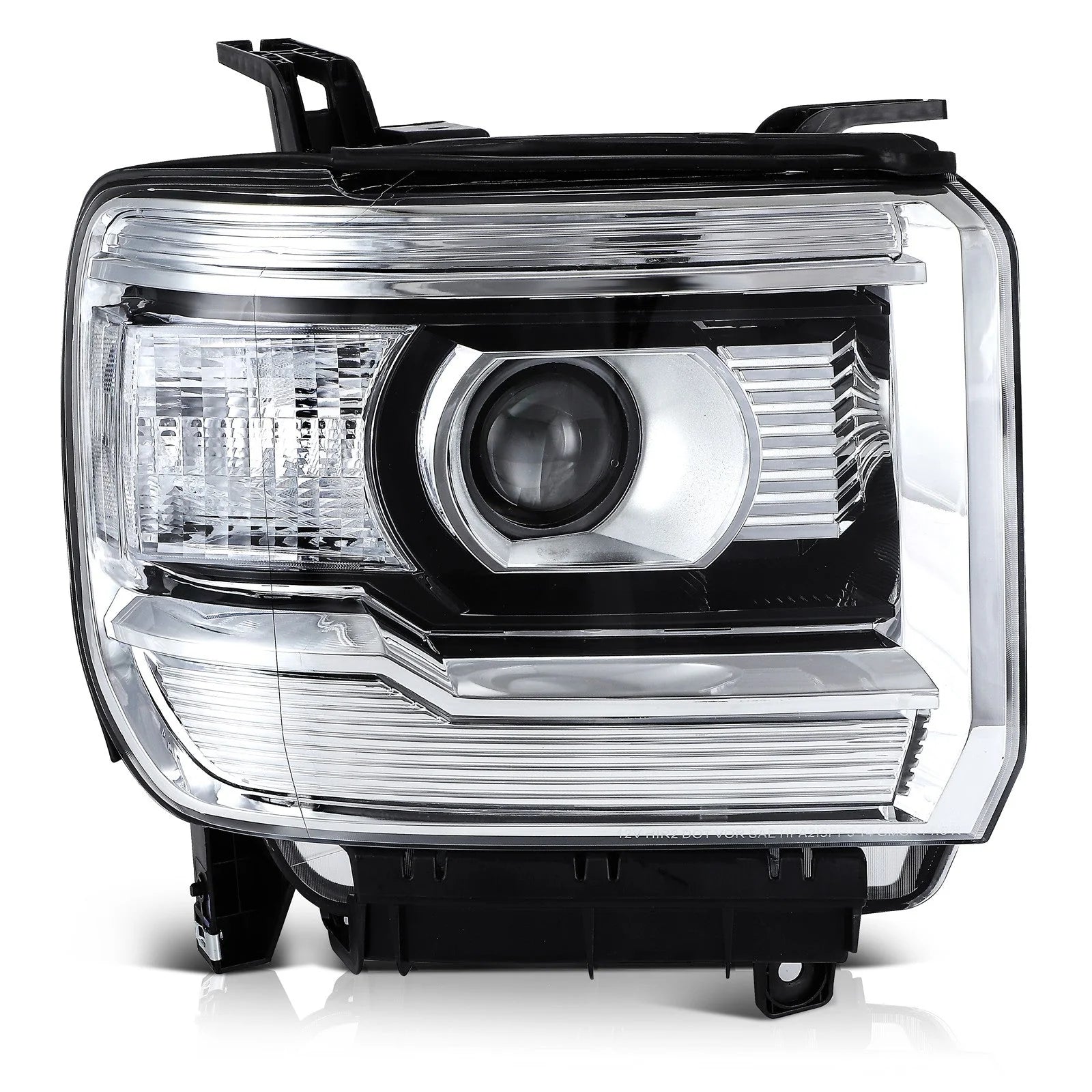Pair Kit Headlights For 2015-2019 2500HD 3500HD 2014-2015 GMC Sierra 1500 Chrome 6B93BC-57 [5]