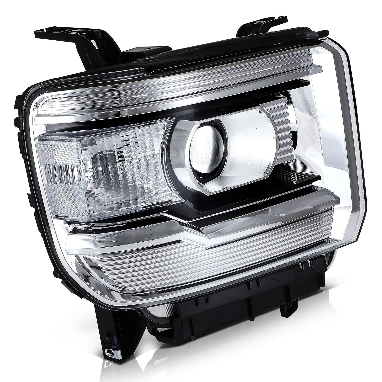 Pair Kit Headlights For 2015-2019 2500HD 3500HD 2014-2015 GMC Sierra 1500 Chrome 6B93BC-57 [6]