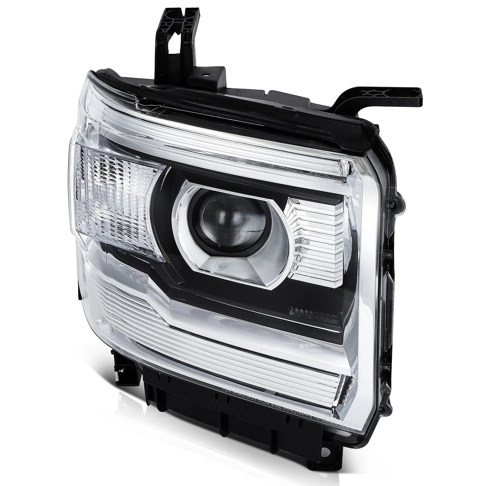 Pair Kit Headlights For 2015-2019 2500HD 3500HD 2014-2015 GMC Sierra 1500 Chrome 6B93BC-57 [7]