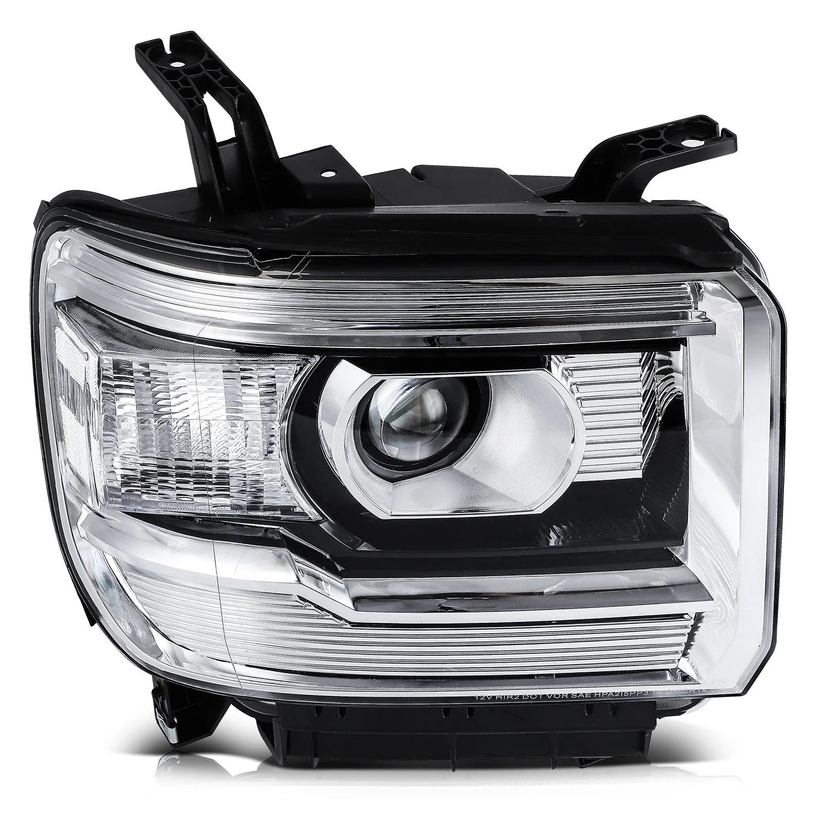 Pair Kit Headlights For 2015-2019 2500HD 3500HD 2014-2015 GMC Sierra 1500 Chrome 6B93BC-57 [8]