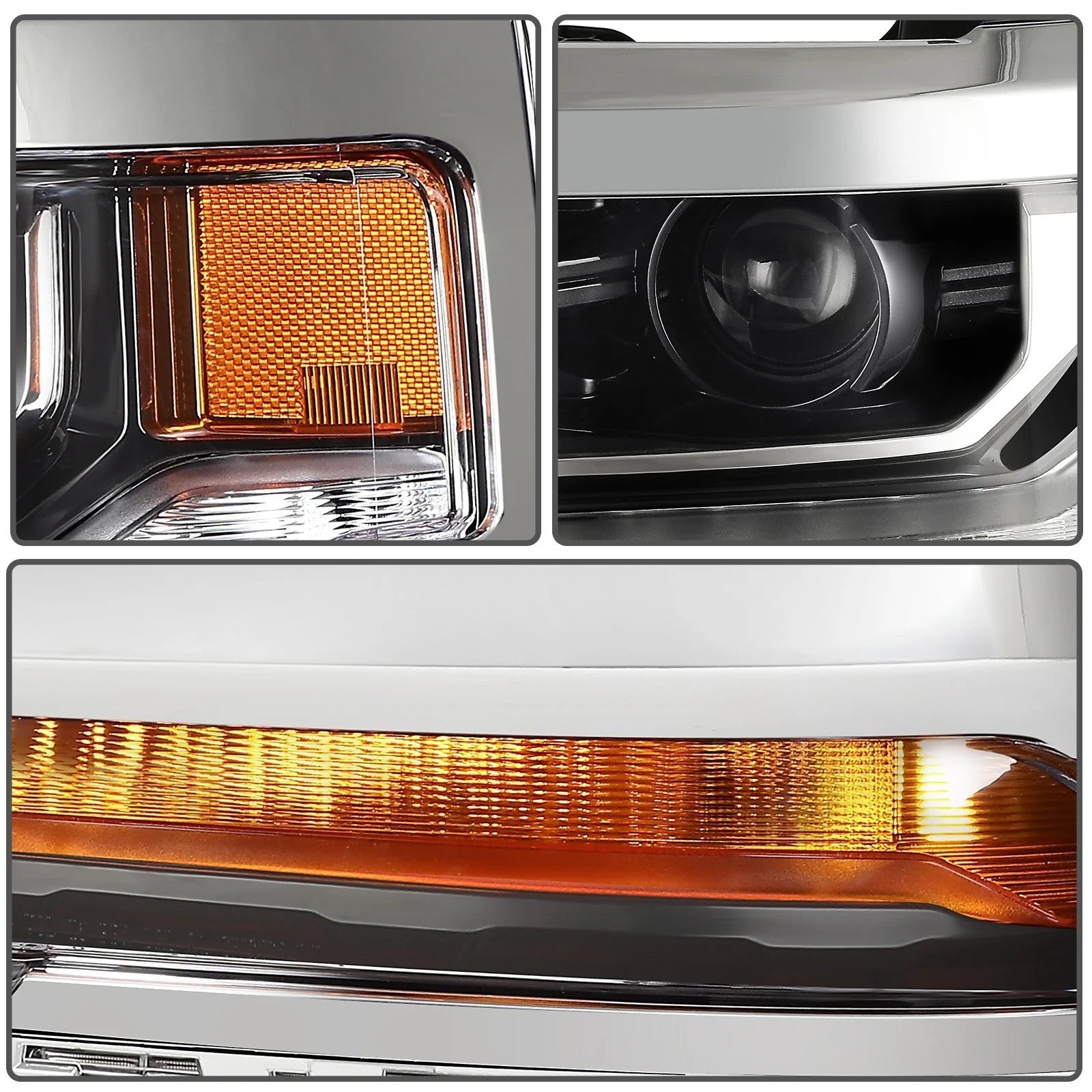 Pair Kit Headlights For 2016-2018 Chevrolet Silverado 1500 4.3L 5.3L Chrome 6B93BC-57 [10]