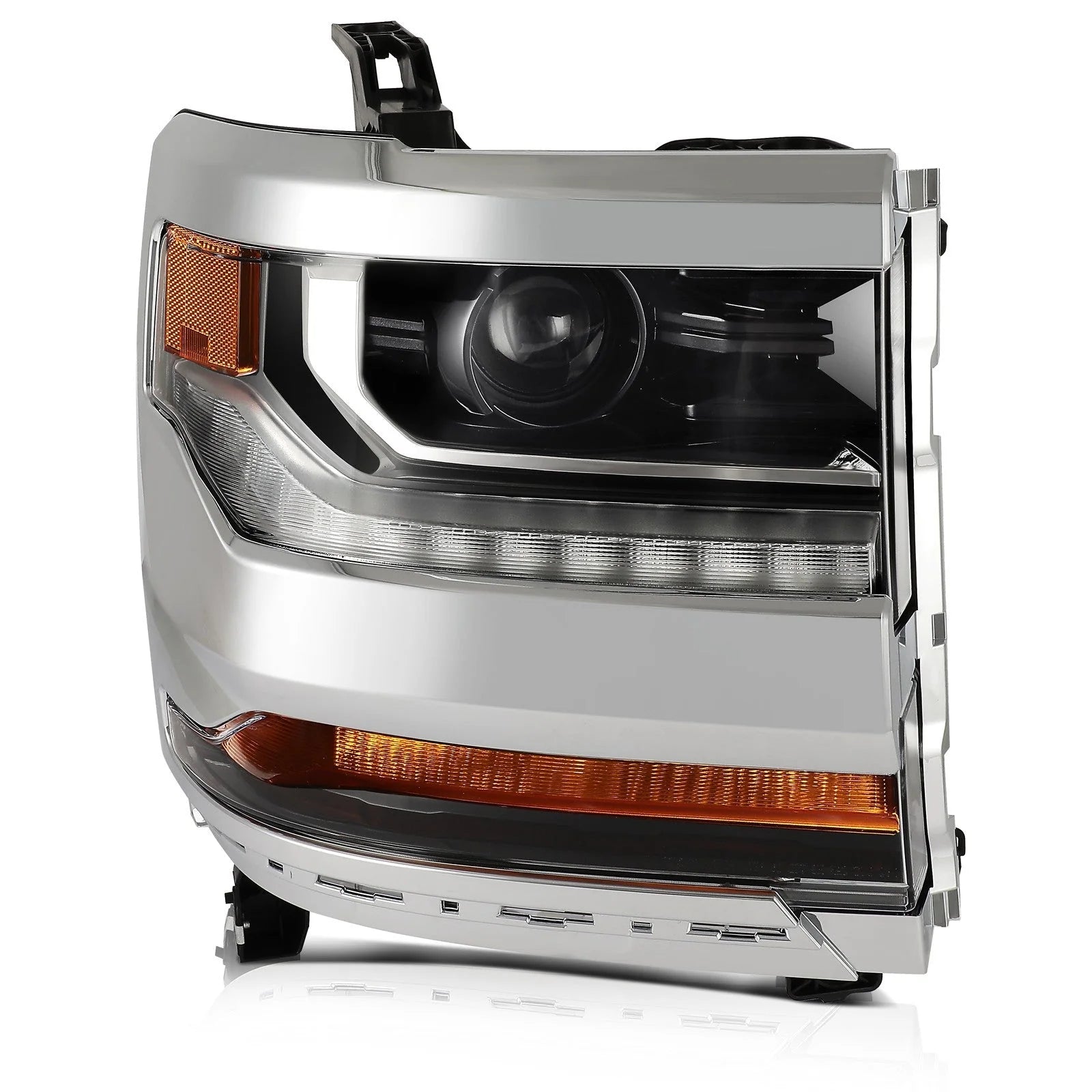 Pair Kit Headlights For 2016-2018 Chevrolet Silverado 1500 4.3L 5.3L Chrome 6B93BC-57 [3]