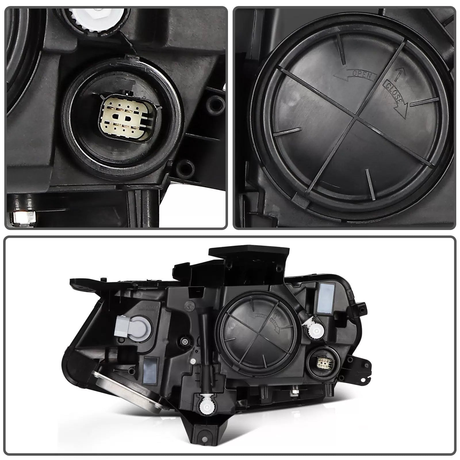 Pair Kit LED Black Headlights Assembly For 2016-2018 Chevrolet Camaro Black 6B93BC-57 [9]