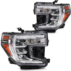 Pair Kit LED Headlights Assembly For 2019-2022 GMC Sierra 1500 Black Amber 6B93BC-57 [1]