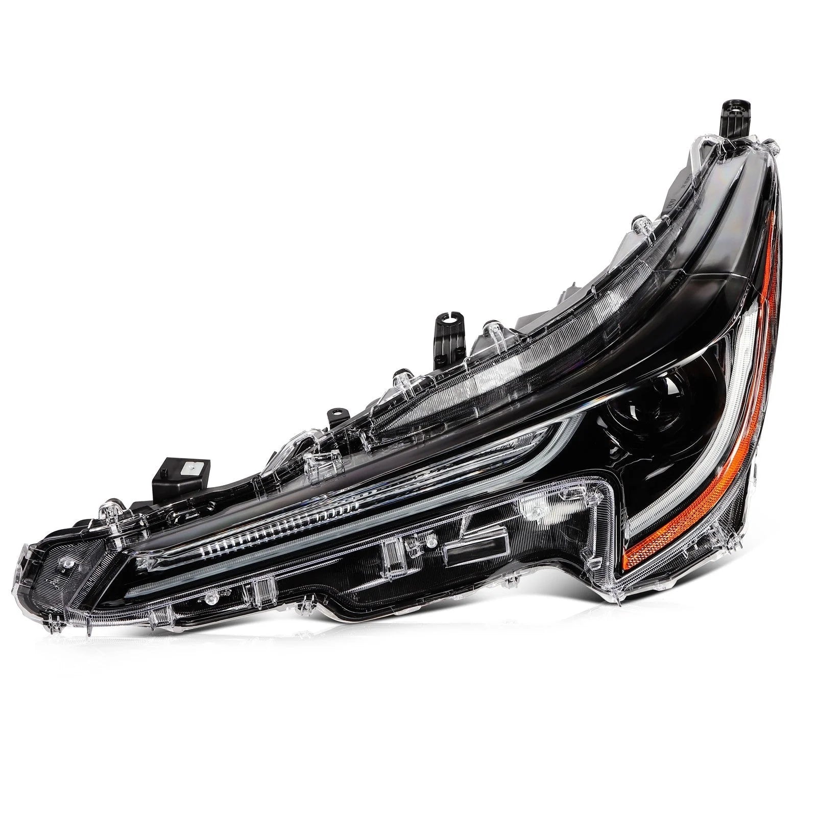 Pair Kit LED Headlights Assembly For 2020-2022 For Corolla L LE Base Black Amber 6B93BC-57 [3]