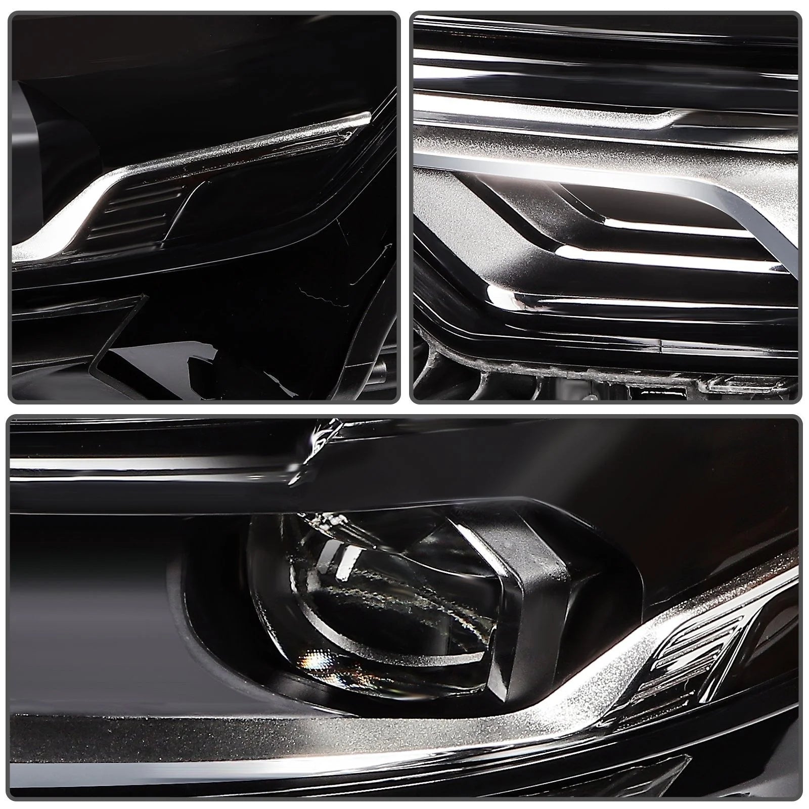 Pair Kit LED Headlights Assembly For 2020-2023 Cadillac XT6 2.0L 3.6L Black 6B93BC-57 [10]