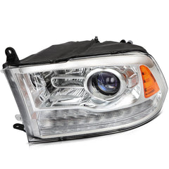 Pair LED Headlights Assembly For 2009-2018 Dodge Ram 1500 2500 3500 Chrome Amber 6B93BC-57 [3]