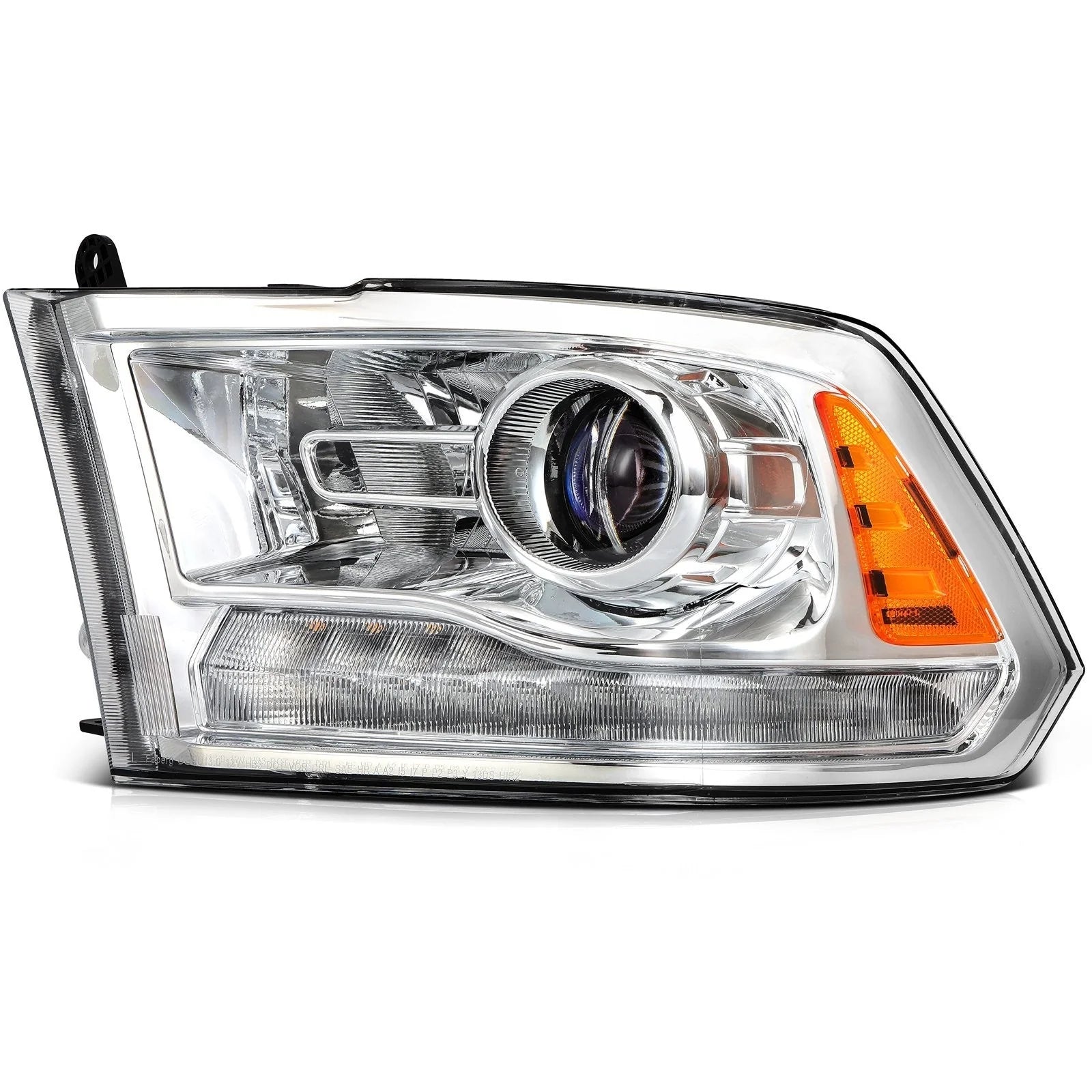 Pair LED Headlights Assembly For 2009-2018 Dodge Ram 1500 2500 3500 Chrome Amber 6B93BC-57 [5]