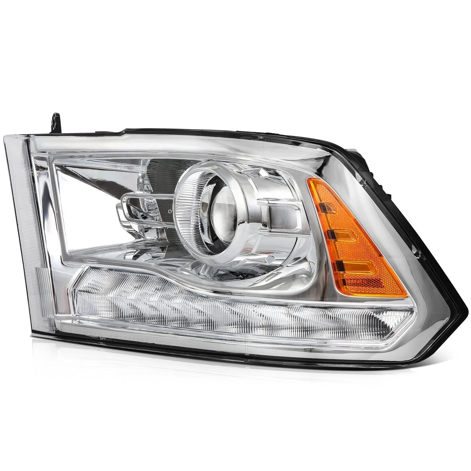 Pair LED Headlights Assembly For 2009-2018 Dodge Ram 1500 2500 3500 Chrome Amber 6B93BC-57 [6]