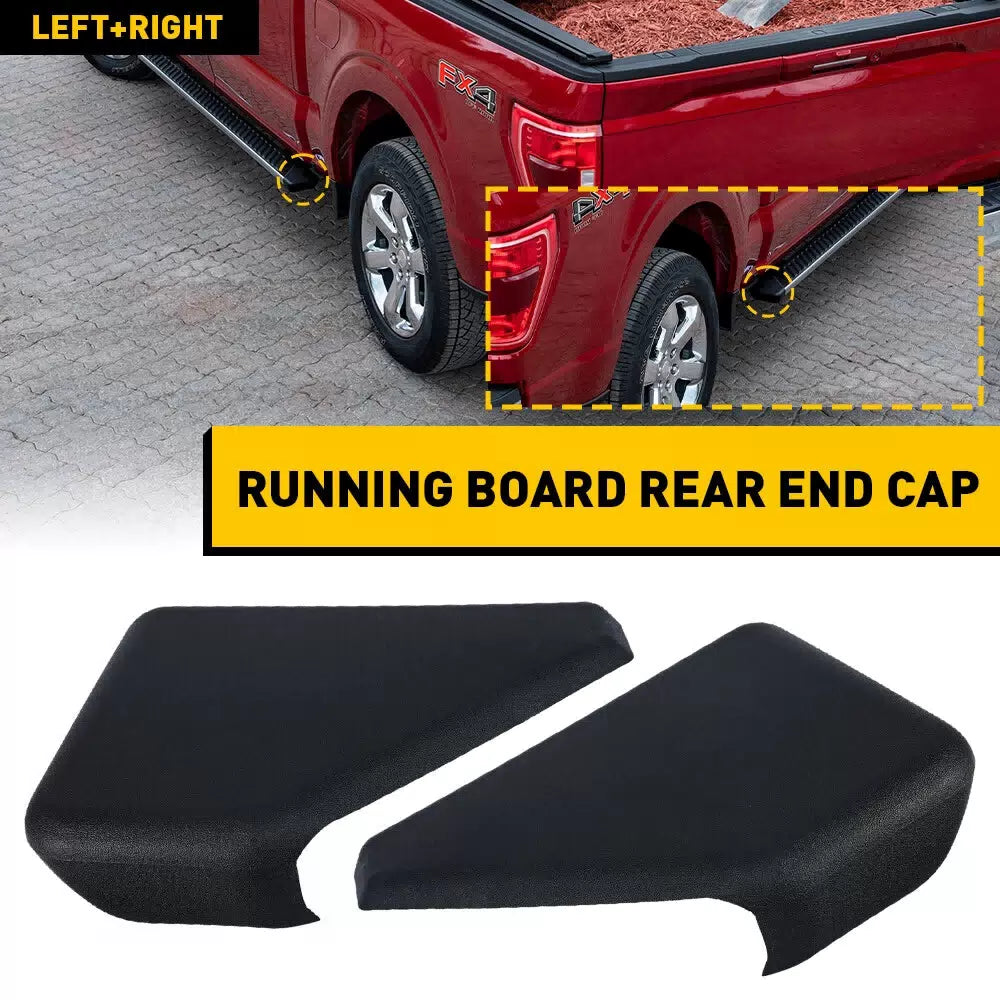 Pair Rear Running Board End Cap Cover Fit LH&RH Ford F150 F250 2015-2022 6B93BC-57 [1]