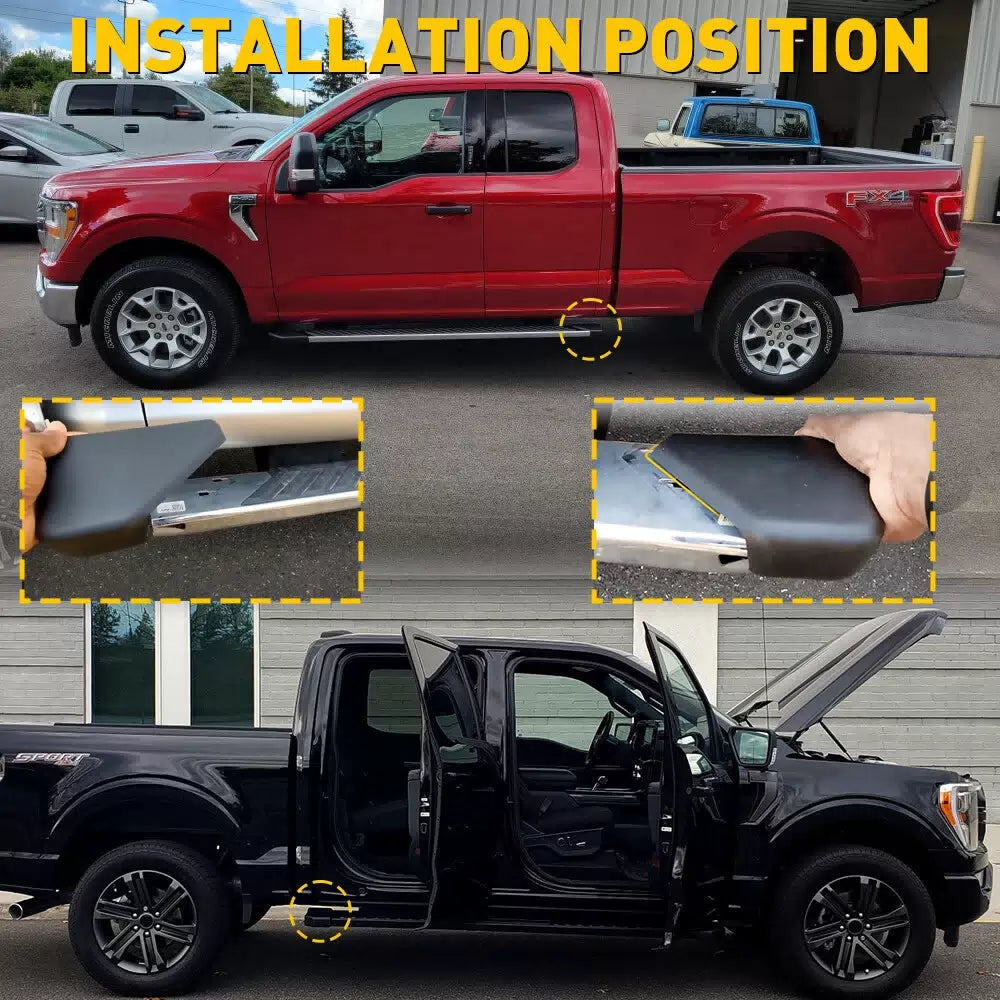 Pair Rear Running Board End Cap Cover Fit LH&RH Ford F150 F250 2015-2022 6B93BC-57 [6]