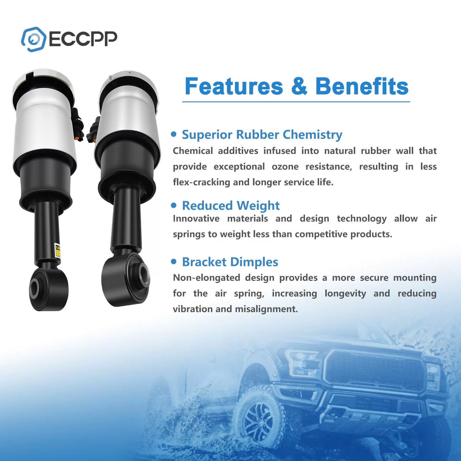 Pair Rear air suspension shock struts For Lincoln Navigator Ford Expedition 6B93BC-57 [2]