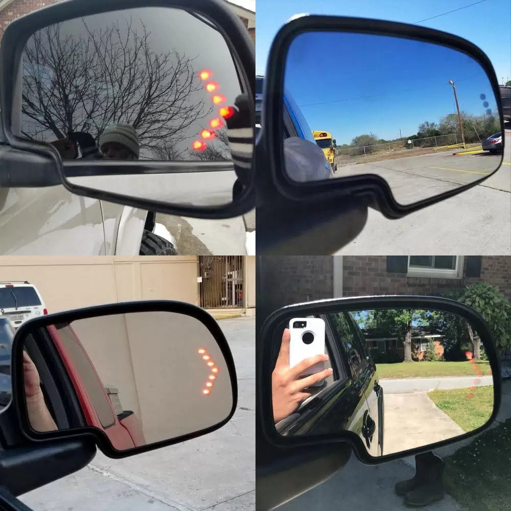 Pair Side Mirror Glass Heated w/ Turn Signal Left & Right for Chevy GMC Cadillac 6B93BC-57 [10]