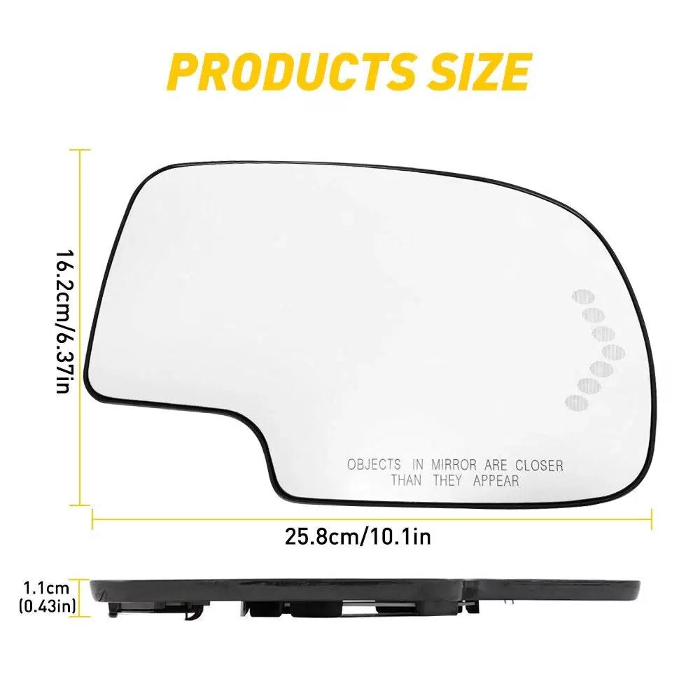 Pair Side Mirror Glass Heated w/ Turn Signal Left & Right for Chevy GMC Cadillac 6B93BC-57 [2]
