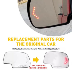 Pair Side Mirror Glass Heated w/ Turn Signal Left & Right for Chevy GMC Cadillac 6B93BC-57 [4]