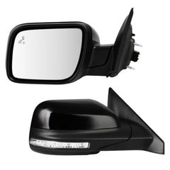 Pair Side Mirrors For 16-19 Ford Explorer Power-folding Heated Signal Puddle BSM 6B93BC-57 [1]