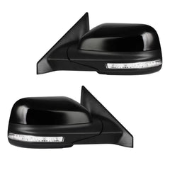 Pair Side Mirrors For 16-19 Ford Explorer Power-folding Heated Signal Puddle BSM 6B93BC-57 [2]