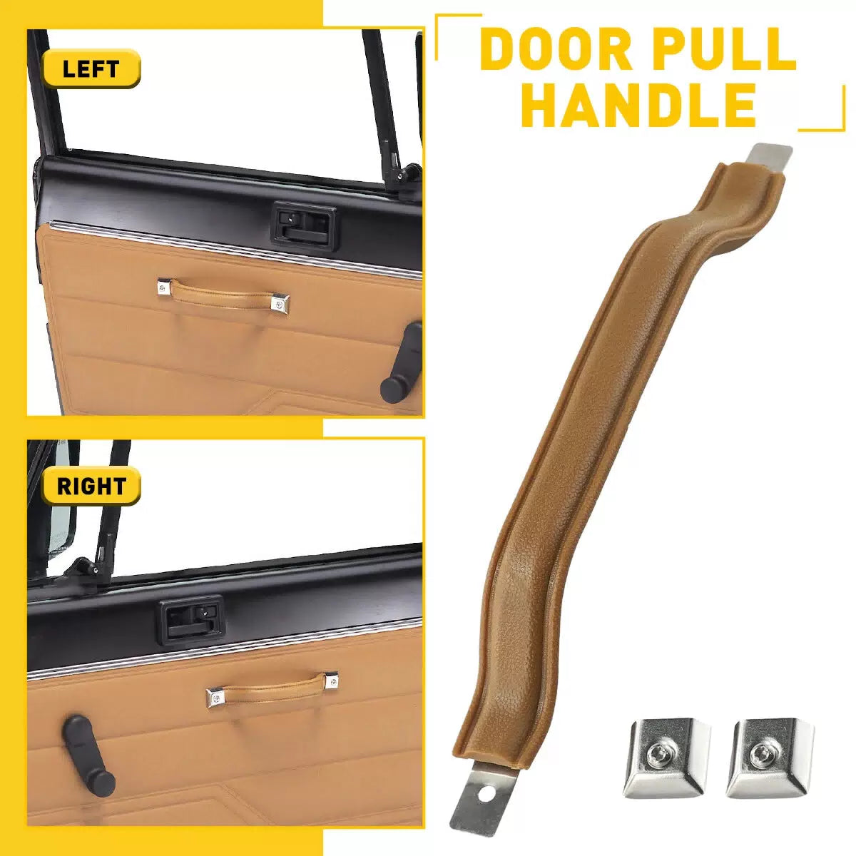 Pair Spice Crown Interior Door Pull Strap Handle Set FOR 87-95 JEEP YJ WRANGLER [11]