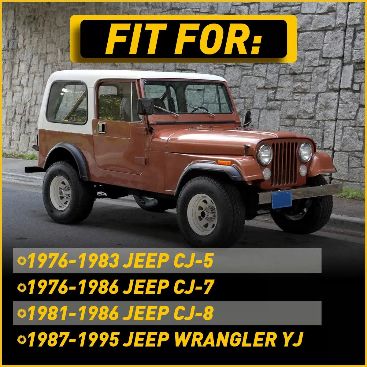 Pair Spice Crown Interior Door Pull Strap Handle Set FOR 87-95 JEEP YJ WRANGLER [4]