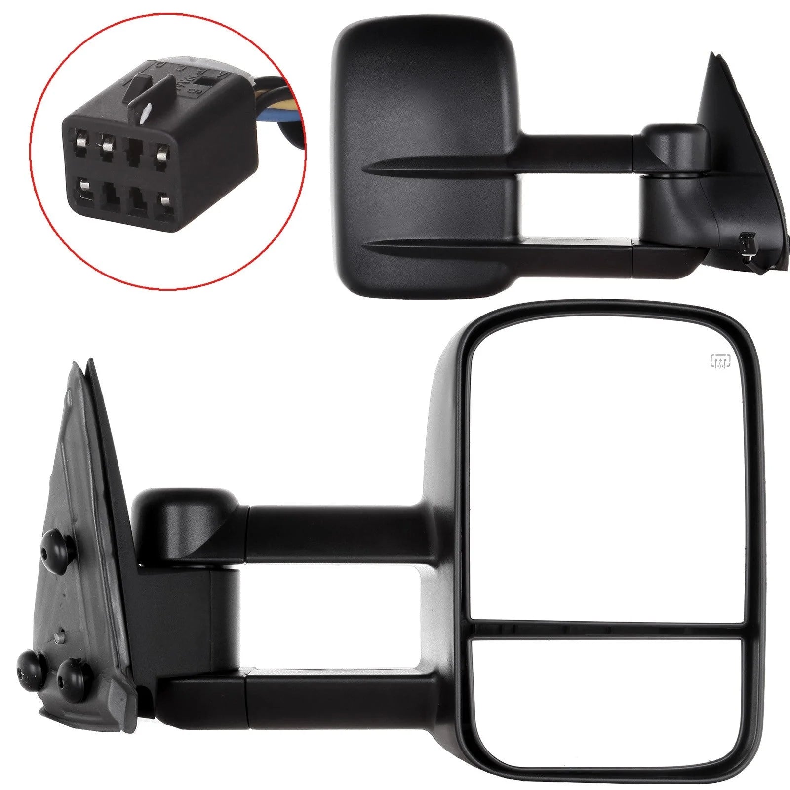 Pair Tow Mirrors For 99-02 Chevy Silverado Sierra 1500 2500HD 3500 Power Heated 6B93BC-57 [6]