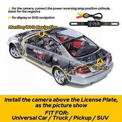 Parking Camera Wide 170° Waterproof Night Vision Car Rear View Reverse Backup US 6B93BC-57 [2]